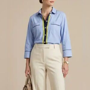 J. CREW Relaxed Fit 3/4 Sleeve 100% Cotton Top